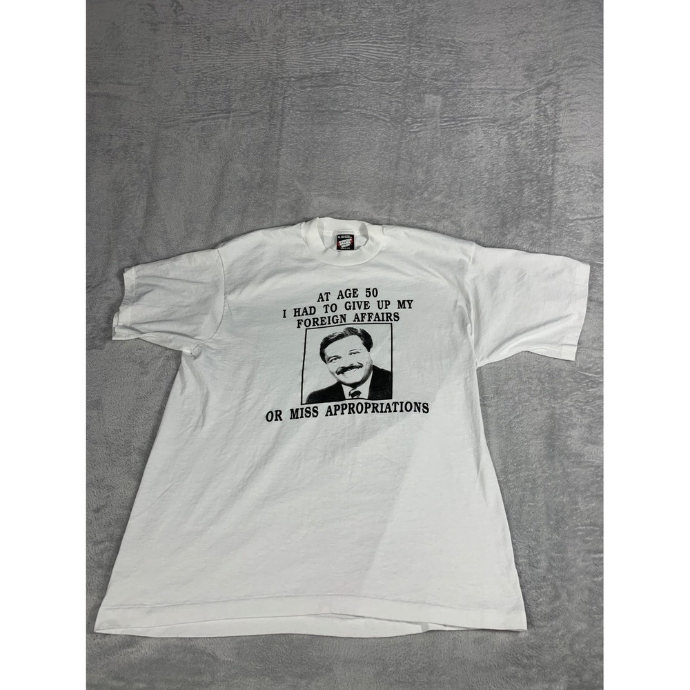 Vtg 90s Screen Stars AT Age 50 I Had TO Give UP MY Foreign Affairs Sz XL T-Shirt